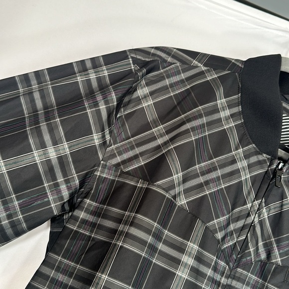 Oakley Black, Grey & Purple Plaid Light Mens Windbreaker Jacket - Picture 3 of 12